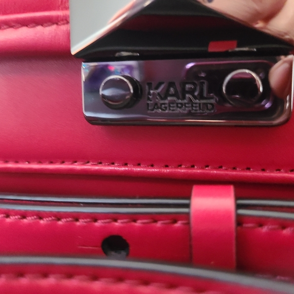 Karl Lagerfeld Rosewood Kuilted studs handbag - Picture 2 of 16